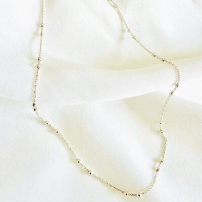 Collier Argent chaine boules