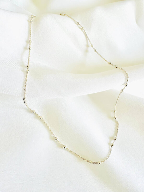Collier Argent chaine boules