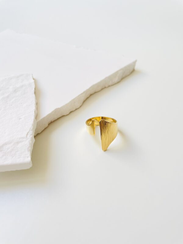 Bague L'Asymétrique Striée - Image 2